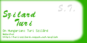 szilard turi business card